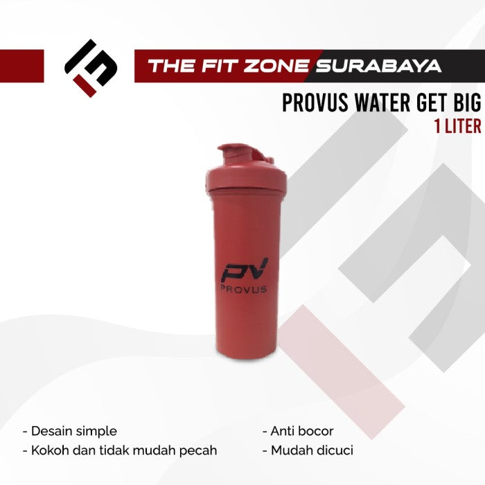 Shaker Big Provus 1000 Ml Merah Botol Gym Fitness