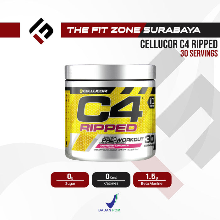 CELLUCOR C4 Ripped 30 Serving Supplement Fitness Pre workout + Fat Burner PWO Import