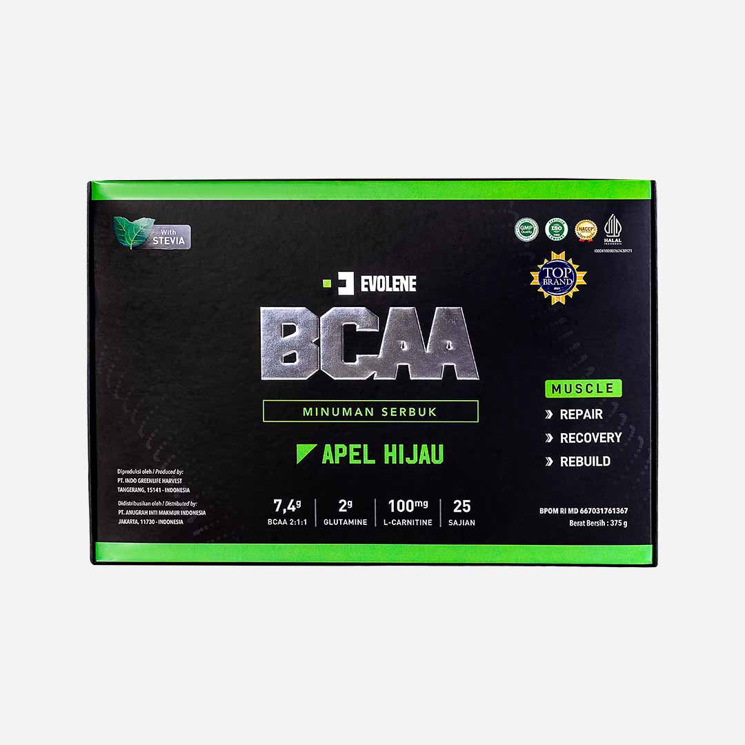 EVOLENE Bcaa 25 Servings (25 Sachet) Branched-Chain Amino Acids Supplementasi BCAA Powder