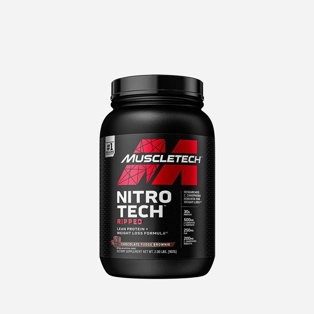 MUSCLETECH Nitrotech Ripped 2 Lbs Nitro Tech Ripped Whey+Fat loss Whey Protein Certificate