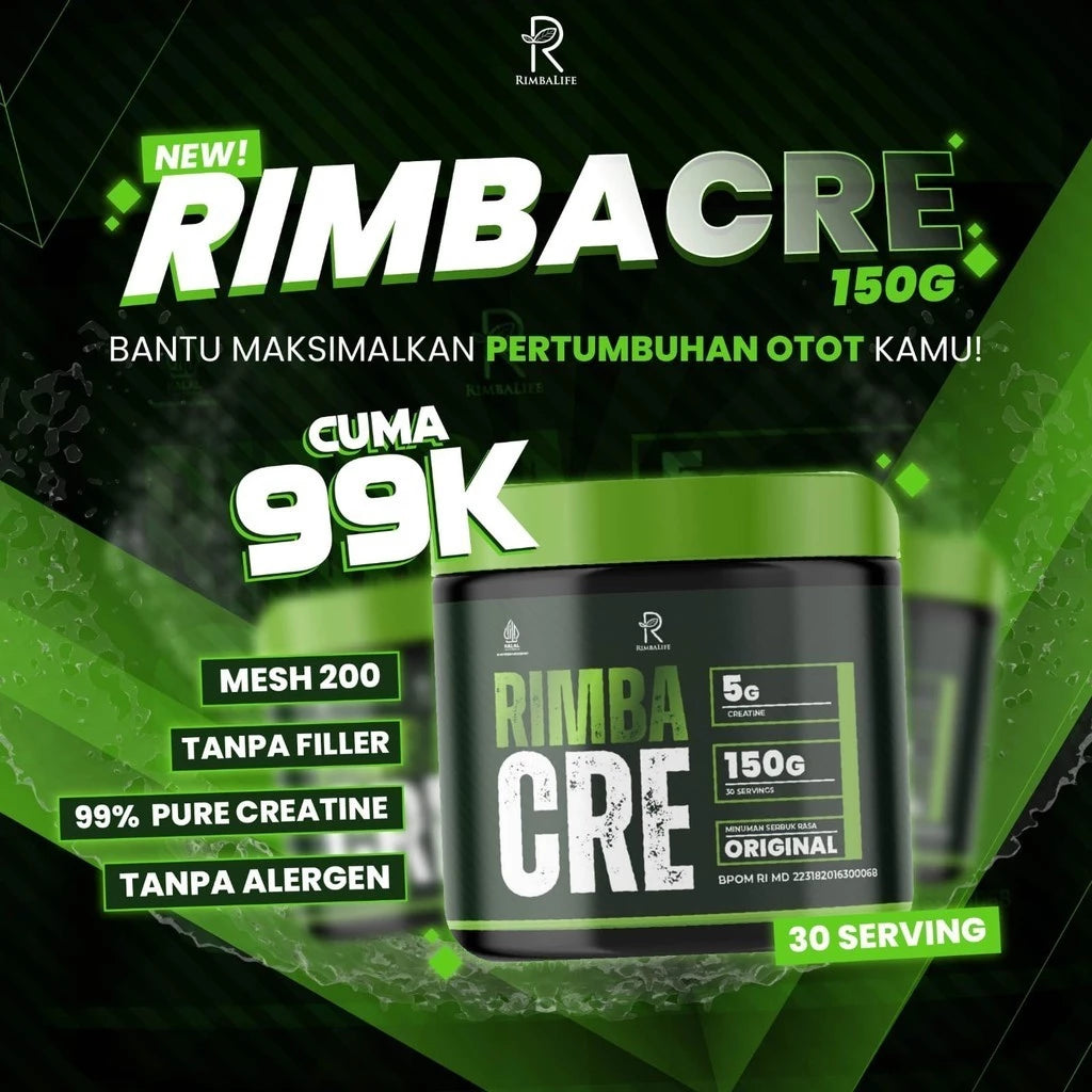 RIMBALIFE Rimbacre 150 Gram 30 Servings Rimba Creatine Monohydrate