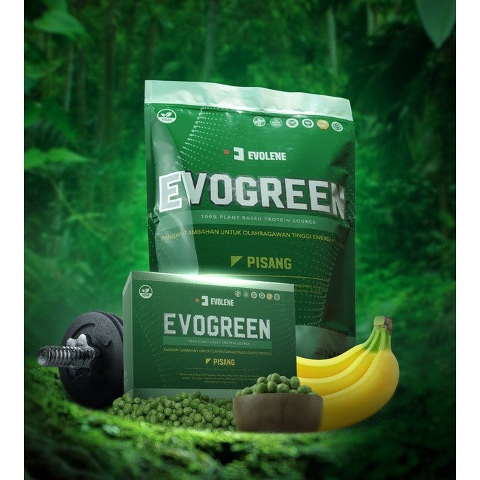 EVOLENE Evogreen 50 Servings (50 Sachet) Supplemen Fitnes Vegan Whey Protein