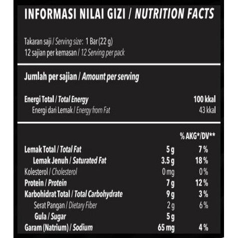 EVOLENE Evobar 1 Box 12 Sachet Snack Protein Bar