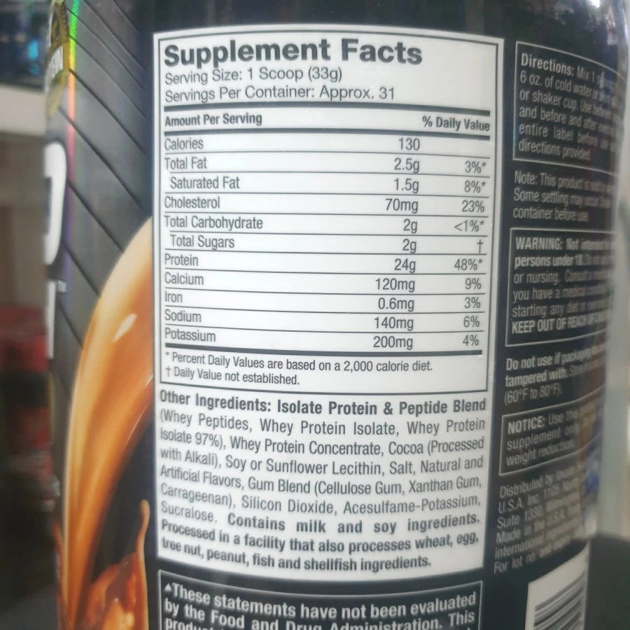 MUSCLETECH Nitrotech Whey Gold 2.2lbs Supplemen Fitness Whey Protein Nitro Tech Certificate AOM