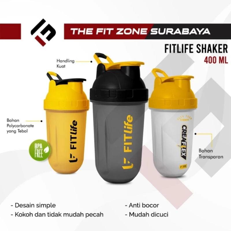 FITLIFE Original And Limited Edition Shaker 600 Ml Botol Minum Gym Bebas BPA