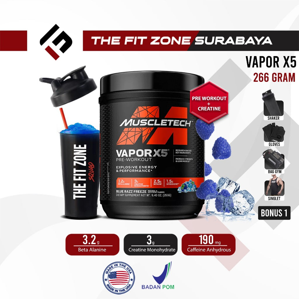 MUSCLETECH Vapor X5 Next Gen 30 Serving Vapor X5 The Curse No Xplode Pre Workout Certificate