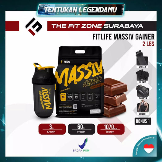FITLIFE Massiv Gainer 2 Lbs Supplement Fitness Weight Mass Gainer Susu Penambah Berat Badan