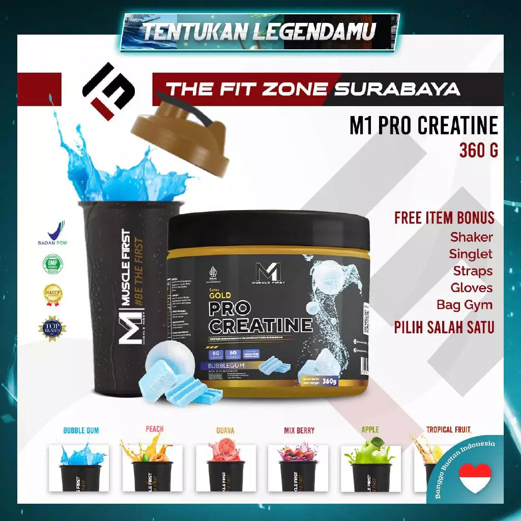 MUSCLE FIRST Gold Pro Creatine 360 Gram Suplemen M1 Creatine Monohydrate