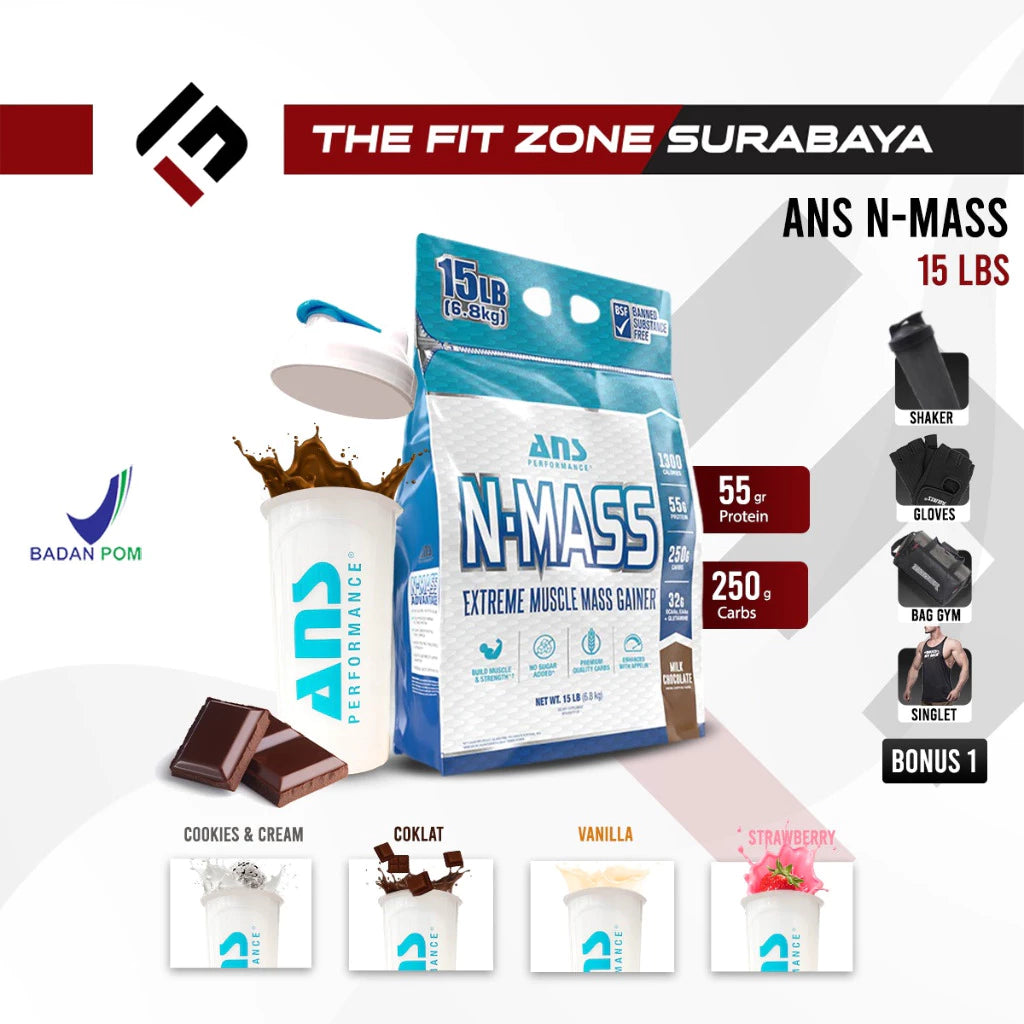 ANS PERFORMANCE N Mass 15 Lbs Extreme Mass Gainer N-Mass