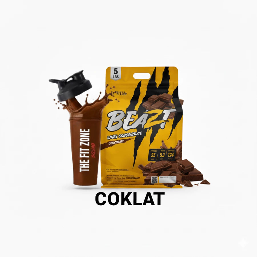 FITLIFE Beazt Whey 5 Lbs / 2.250 Gram Suplemen Fitness Whey Protein Beast