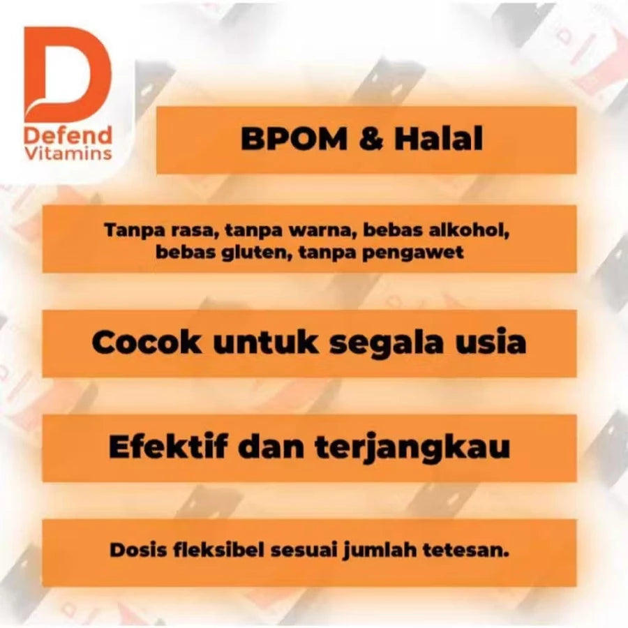 DEFEND D Drops Vitamin D3 330 IU / Tetes 15 ML Isi 550 Tetes Multivitamin Anak Defense D