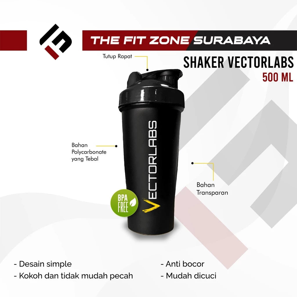 VECTORLABS Shaker 600 ML Botol Minum Gym Fitness