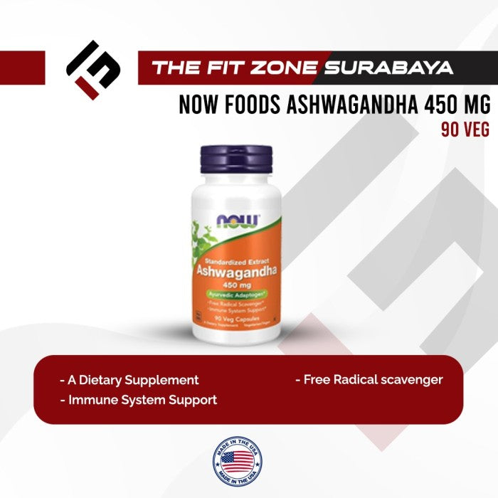 Now Foods Ashwagandha 450 Mg 90 Veg Capsules Aswaganda