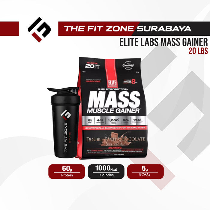 Elite Labs Mass Muscle Gainer 20 Lbs Weight Gainer 20 Lbs