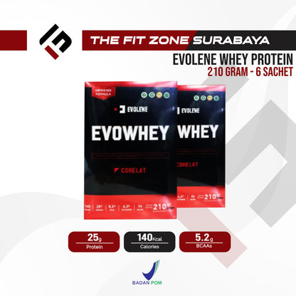 Evolene Whey 228 Gram (6 Sachet) BPOM Halal MUI