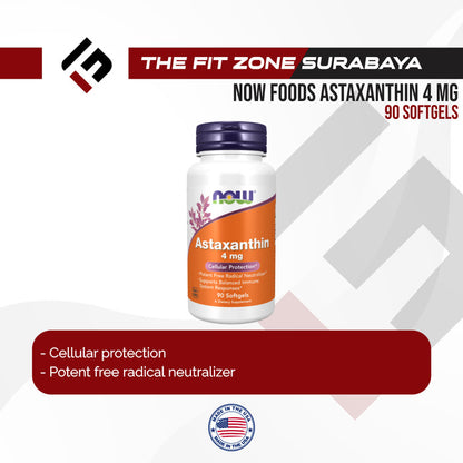 Now Foods Astaxanthin 4mg 60 Veg softgels Now Asta Xanthin