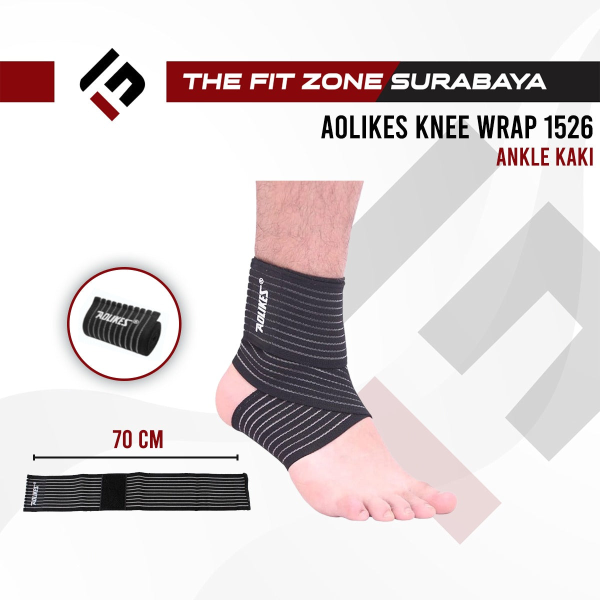 AOLIKES Ankle Support 1526 70 Cm 1 PCS Pelidung Engkel Kaki