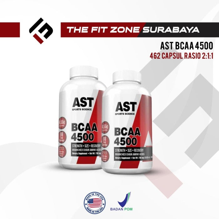 AST Bcaa 4500 462 Capsul Rasio 2:1:1 BPOM AOM