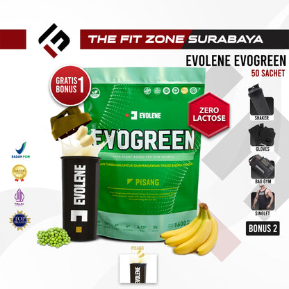 EVOLENE Evogreen 50 Servings (50 Sachet) Supplemen Fitnes Vegan Whey Protein
