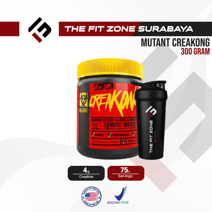 Mutant Creakong 300 Gram Creatine Monohydrate Powder BPOM