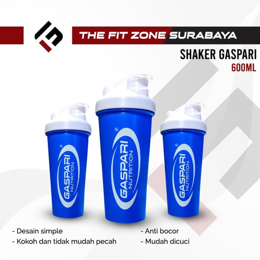 Shaker GASPARI 600ML BPA FREE Shaker Gym Fitness Tumbler