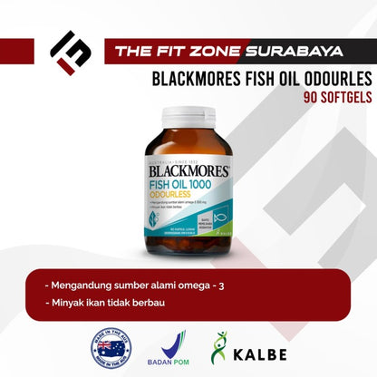 Blackmores Fish Oil Odourless 90 Softgel Minyak Ikan Omega