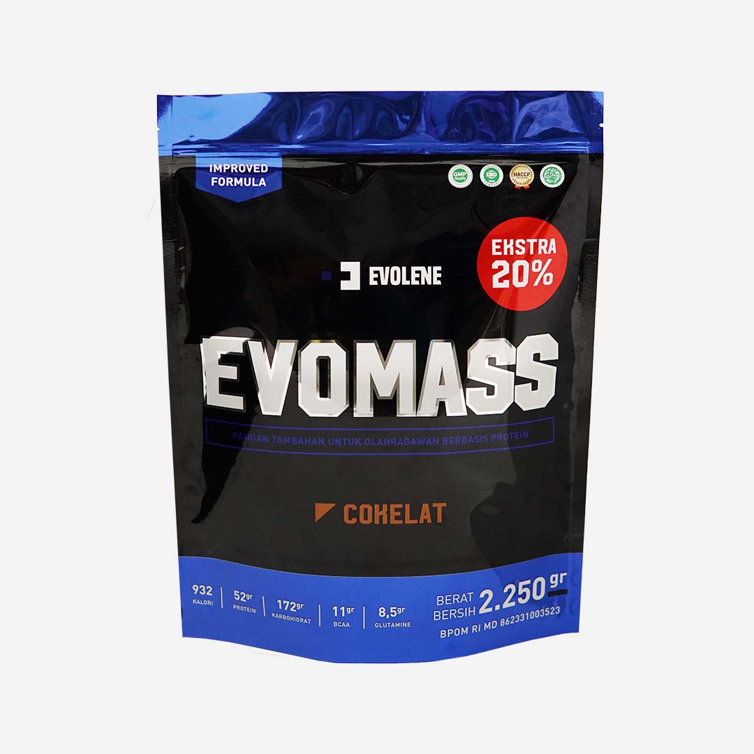 Evolene EvoMass Gainer 5 Lbs 2.350 Gram Weight Gainer Evolene BPOM