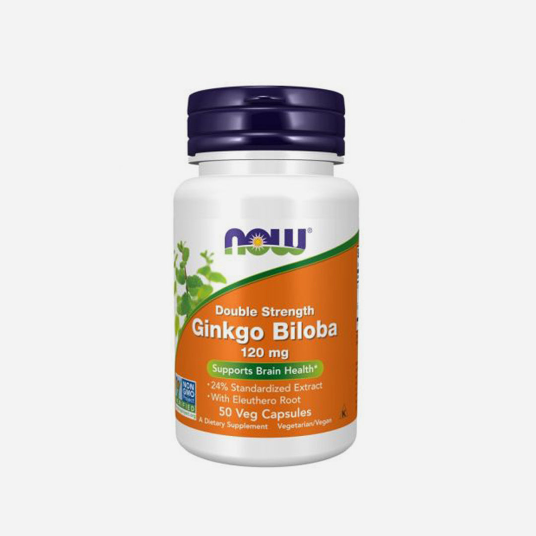 Now Double Strength Ginkgo Biloba 120mg Support Brain Health 50 Capsul