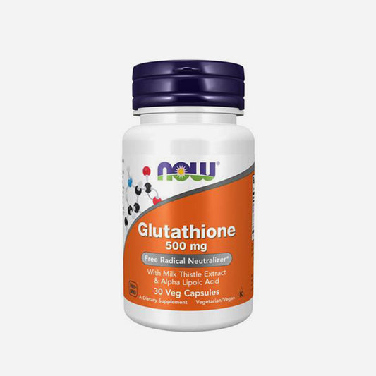 Now Foods Glutathione 500 Mg 30 Veg Capsules Skin Nutrition