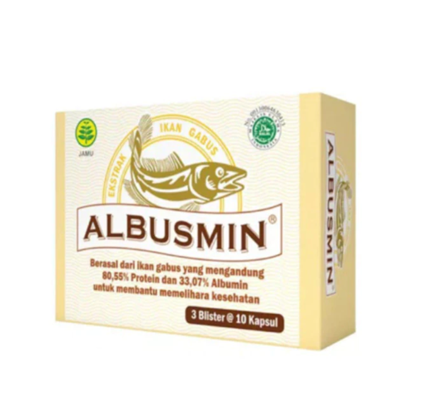 ALBUSMIN 3 Blister 10 Kapsul Suplemen Daya Tahan Tubuh Imunitas Ekstrak Ikan Gabus