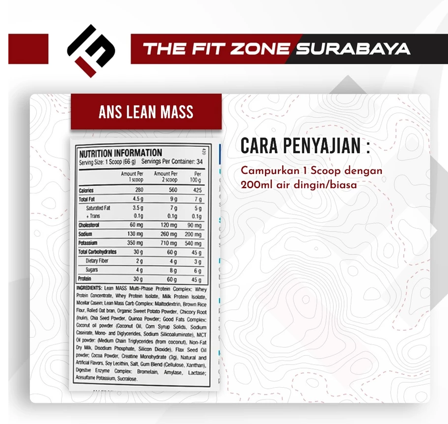 ANS Performance Lean Mass 5 Lbs Weight Mass Gainer