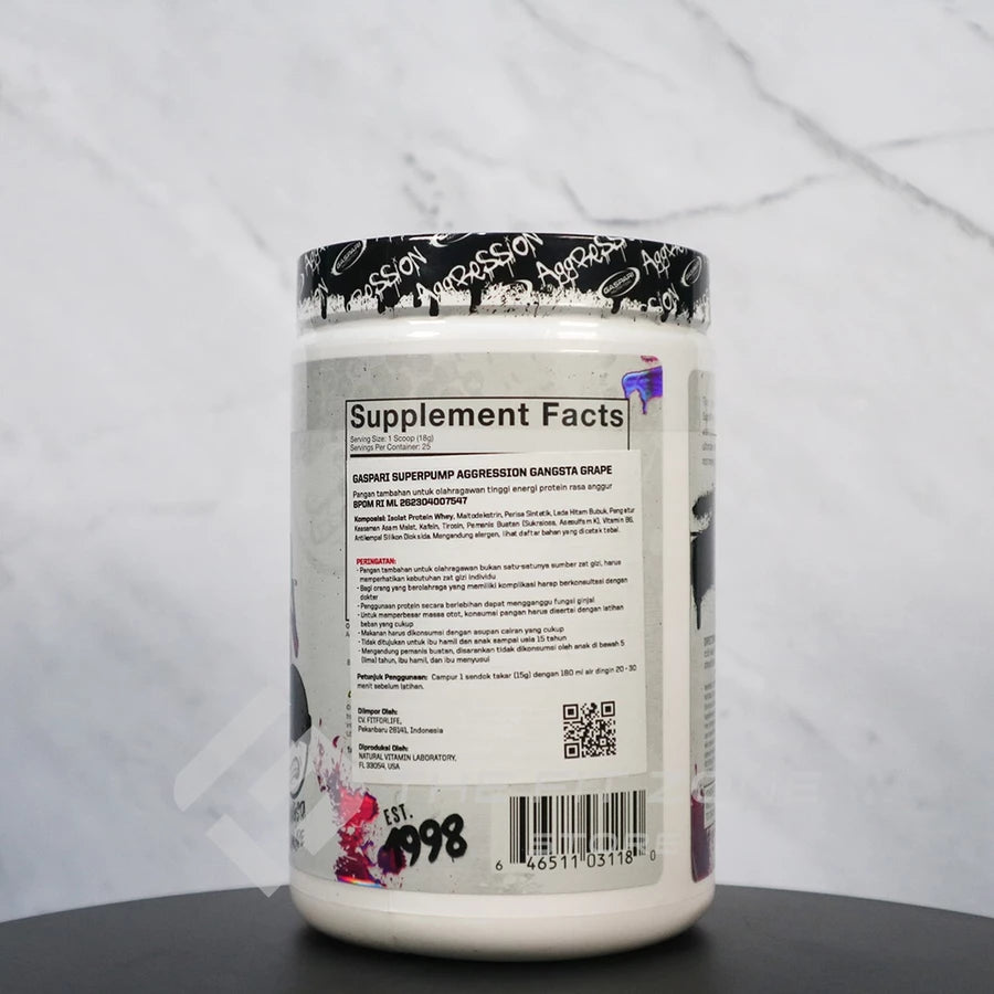 Gaspari Nutrition Super Pump 25 Servings Aggressions Pre Workout