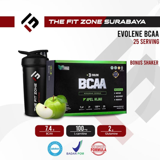 EVOLENE Bcaa 25 Servings (25 Sachet) Branched-Chain Amino Acids Supplementasi BCAA Powder