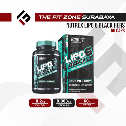 Nutrex Lipo 6 Black Hers Ultra Concentrate 60 Capsul Fat Burner Lipo-6