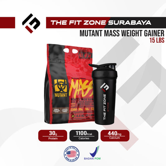 MUTANT Mass 15 Lbs Supplement Fitness Weight Mass Gainer Import  Certificate AOM