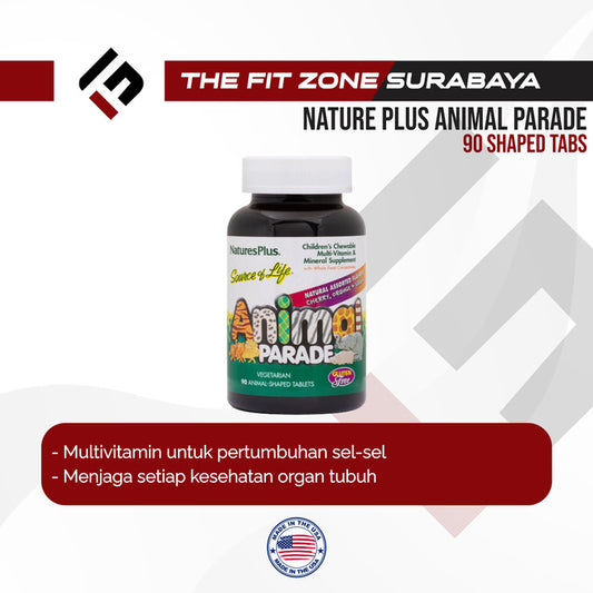 Natures Plus Animal Parade 90 Shaped Tablet Vitamin Anak