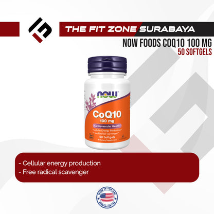 Now Foods COQ10 100 MG 50 Softgels Now CoQ