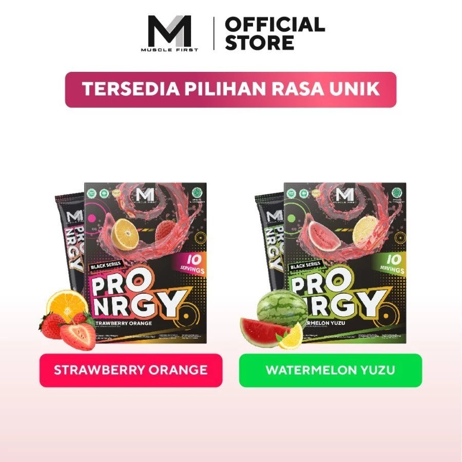 MUSCLE FIRST Pro NRGY 10 Sachet Suplementasi Fitness Pre Workout Lokal M1 PWO
