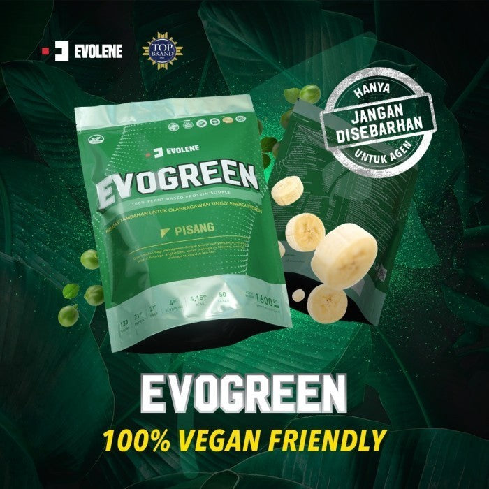 EVOLENE Evogreen 50 Servings (50 Sachet) Supplemen Fitnes Vegan Whey Protein