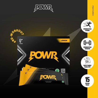 FITLIFE Pre Workout POWR 15 Servings Supplement Fitness Preworkout Lokal PWO Energy Drink