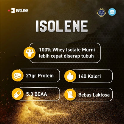Evolene Isolene 396 Gram (12 sachet) Whey Protein Isolate BPOM