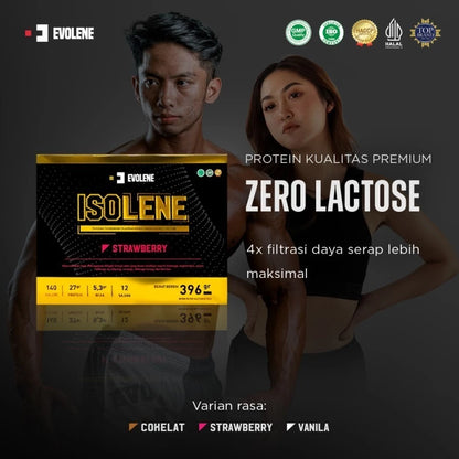 Evolene Isolene 396 Gram (12 sachet) Whey Protein Isolate BPOM
