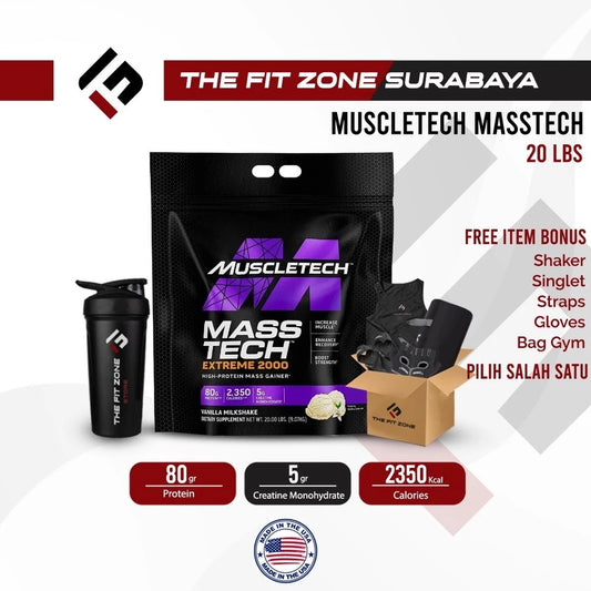MUSCLETECH Masstech Extreme 2000 20 Lbs Weight Mass Gainer New Pouch Packaging Certificate