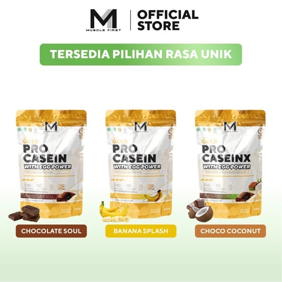 MUSCLE FIRST Gold Pro Casein 2 Lbs With Egg Power Suplemen Fitness