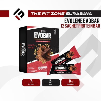 EVOLENE Evobar 1 Box 12 Sachet Snack Protein Bar