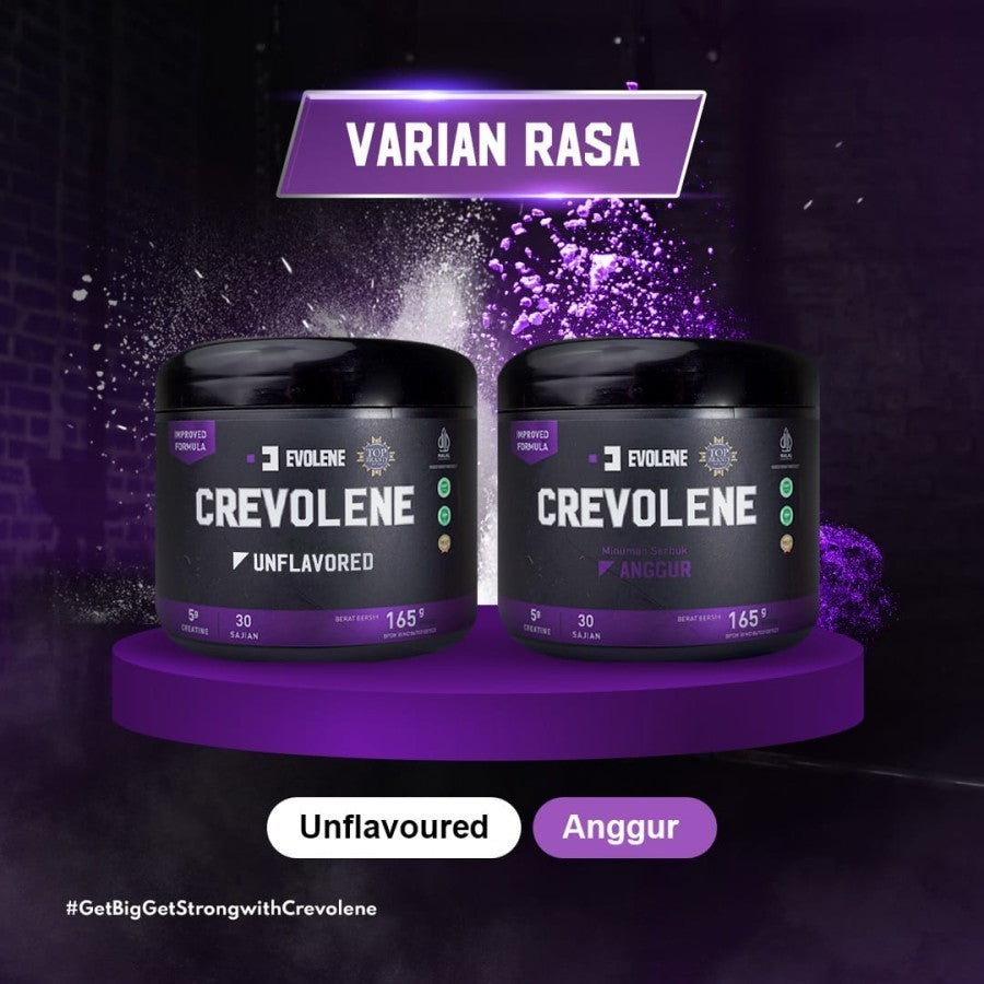 EVOLENE Crevolene Creapure 60 Servings (330 Gram) Supplemen Kreatin Monohydrate Cretified