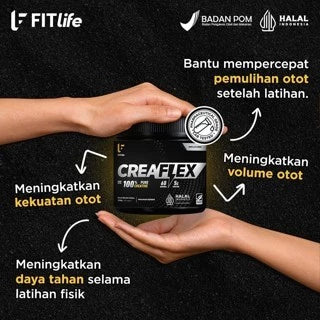 FITLIFE Creaflex 300 Gram 60 Servings Suplemen Fitness Creatine Monohydrate