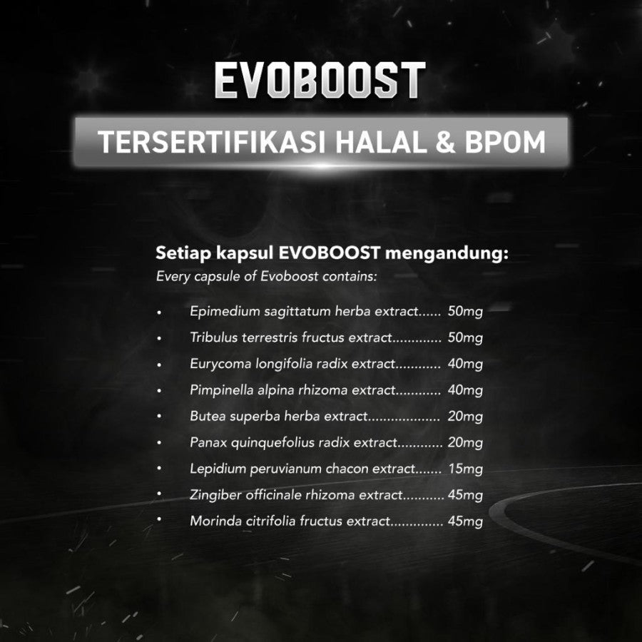 EVOLENE Evoboost 60 Capsule Supplementasi Testosteron Booster Testobooster