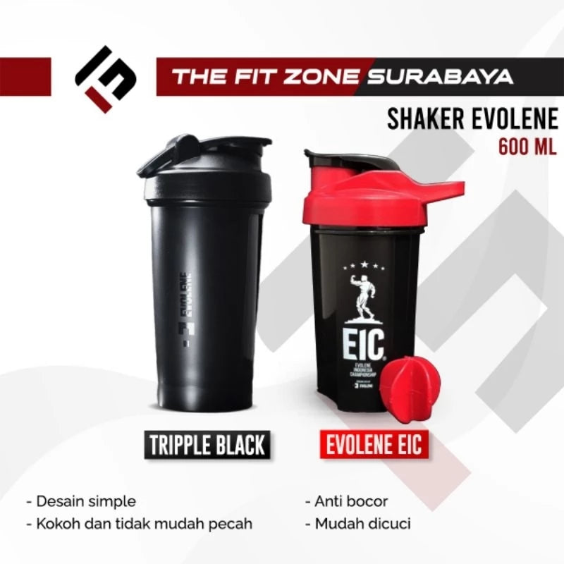 EVOLENE Original And Limited Edition Shaker 600 Ml Botol Minum Gym Bebas BPA