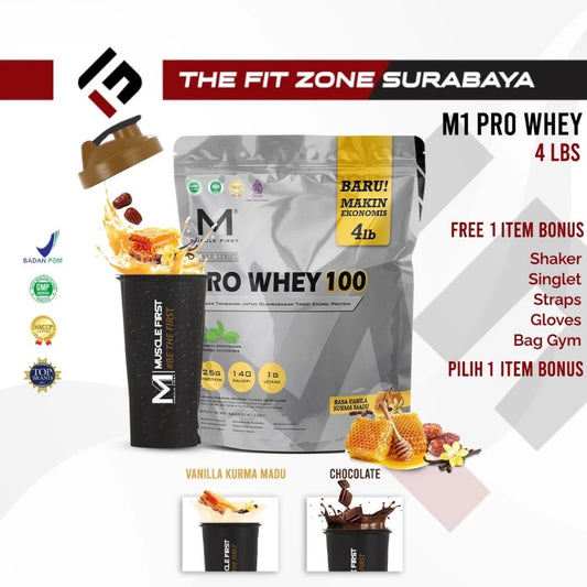 MUSCLE FIRST Pro Whey 100 4 Lbs Supplemen Fitnes M1 Pro Whey Silver Series Whey Protein
